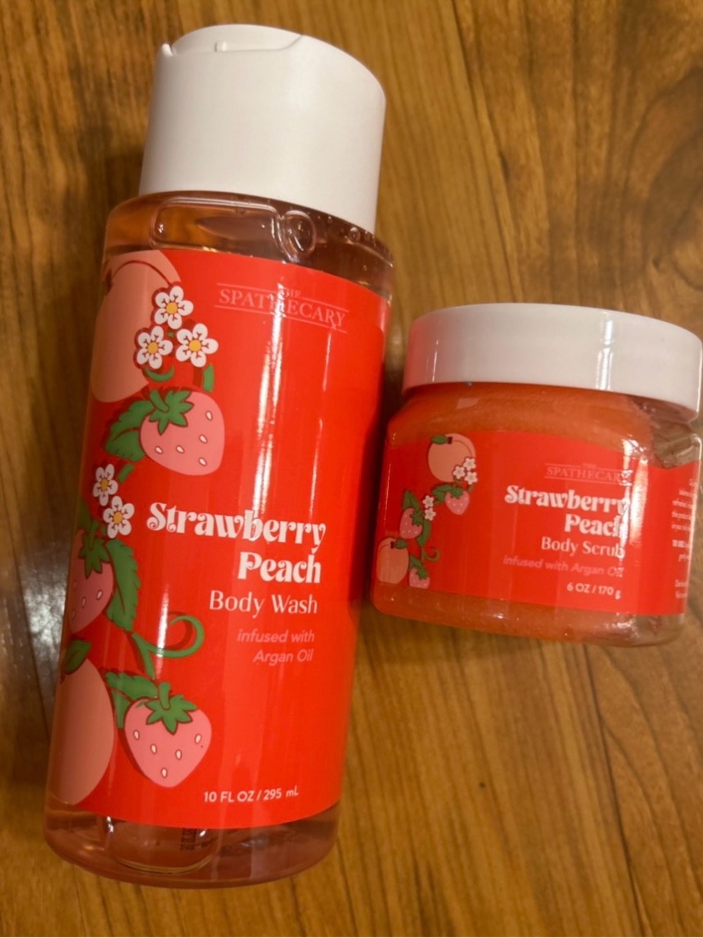 Alife Strawberry Peach Body Wash & Scrub - Red